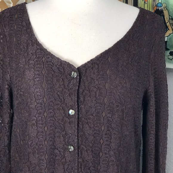 Vintage J. JILL Jacquard Knit Cardigan - Picture 4 of 9